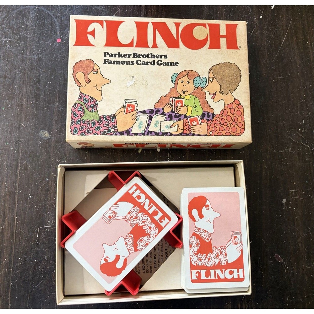 Vintage 1963 FLINCH Card Game Parker Brothers COMPLETE Set Cards Game Night